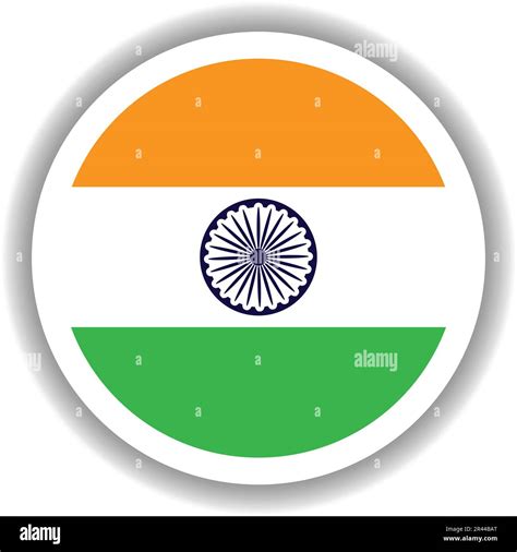 India flag round shape Stock Vector Image & Art - Alamy