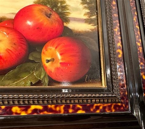 Proantic: Still Life With Apples By Dominique Obeniche (1949 - 2018)