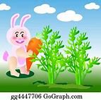 Image result for Bunny with Carrot Cartoon
