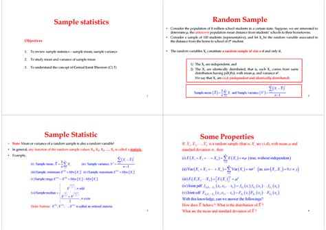 L10 Sample statistics - PT10 - Sample statistics Objectives To review ...