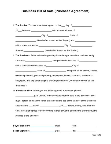 41 Free Business Purchase Agreement Templates (Word)