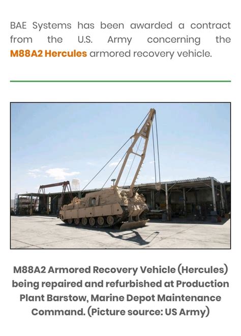 BAE SYSTEM公司 獲得維修翻新美軍 M88A2訂單 - Mobile01