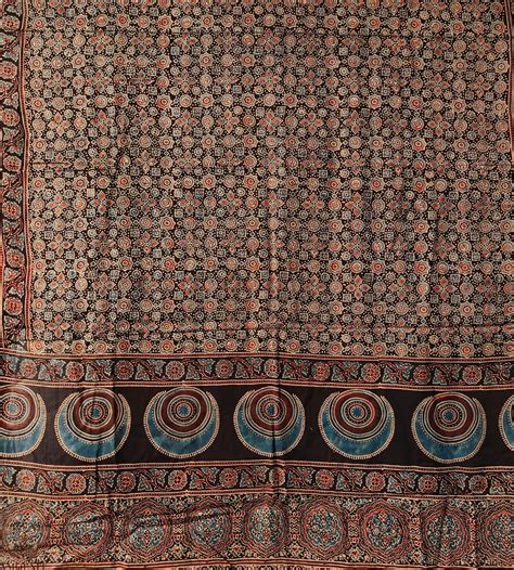 Ajrakh modal silk hand block printed dupatta – AMOUNEE - Handloom ...