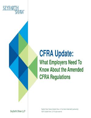 Fillable Online CFRA Update: Fax Email Print - pdfFiller