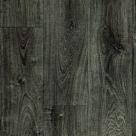 Grey Wood Effect Oak Anti-Slip Vinyl Flooring For LivingRoom, 2mm Felt ...
