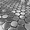 Buy Tenedos Premium Penny Round Stainless Steel Mosaic Tile on Mesh ...