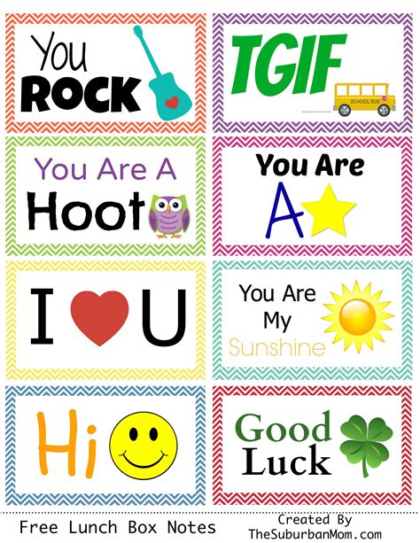 Lunch box notes free printable - leryconnector
