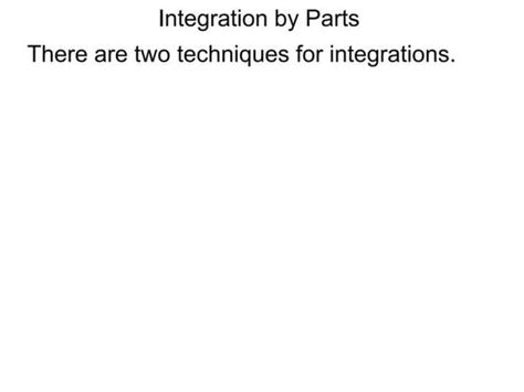 Image result for Integration by Parts Tutorial