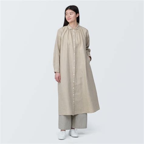 Washed linen Long Sleeve dress