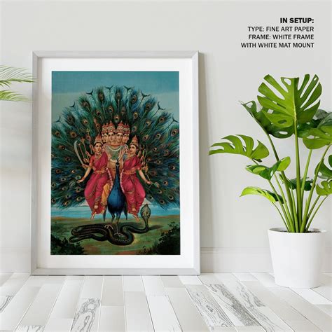 Murugan Painting & Wall Art Print by Raja Ravi Varma - Dessine Art