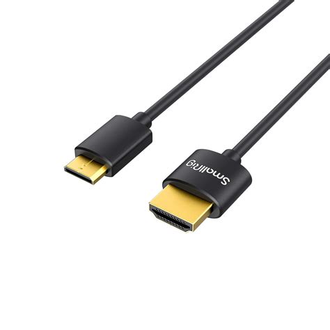 Mini HDMI to HDMI Cable, SmallRig Ultra Thin HDMI Cable 55cm/1.8Ft ...