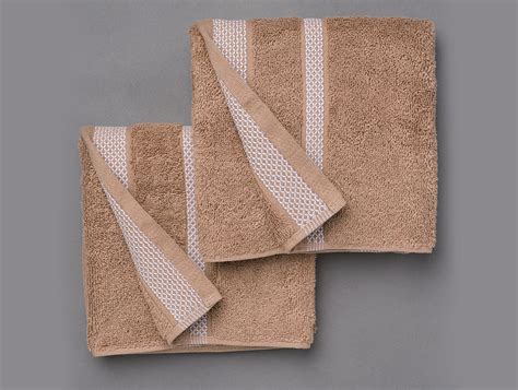 Chocolate - Dark Brown 2 Piece 100% Cotton Hand Towel - Hygro By Space