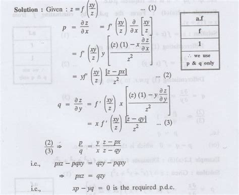 Solved Example Problems based on formation of p.d.e by elimination of ...