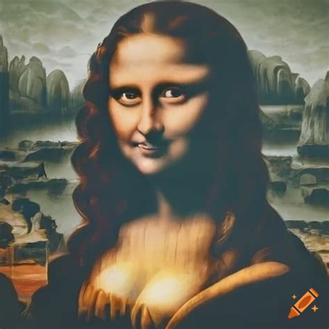 Mona lisa with glasses on Craiyon