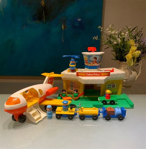 Vintage Fisher Price Little People Airport 1980. Complete With Extras ...