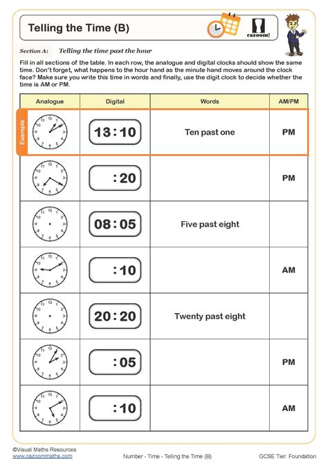 Time Reading Worksheet 的图像结果