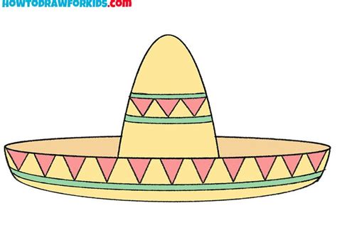 sombrero drawing for beginners | Sombrero, Easy drawings, Drawing ...
