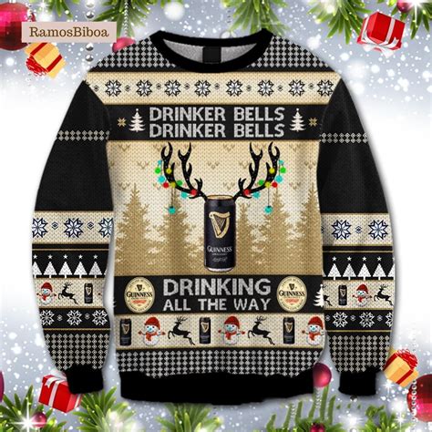 Guinness Drinker Bells Ugly Sweater, Guinness Beer Sweater, Guinness ...