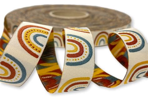 Webband Boho Regenbogen rohweiß | Eigenproduktion - Webband im Boho ...