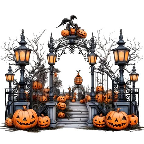 Hình ảnh Công Viên Tivoli Với đồ Trang Trí Cho Ngày Lễ Halloween PNG , Trang Trí Halloween, Quả ...
