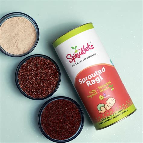 Sproutlets Ragi Powder -300 Gm - Natural Organic Finger Millet Flour ...