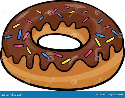 Donut Clip Art Cartoon Illustration Stock Vector - Illustration of ...