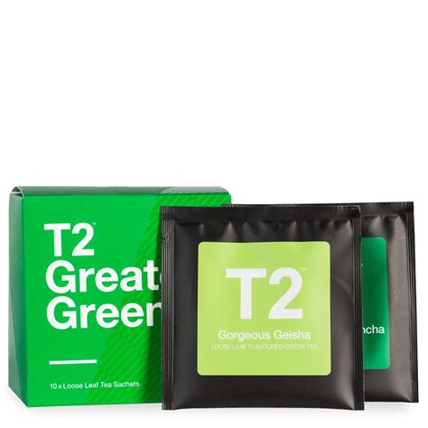T2 Tea Greatest Greens Sampler Gift Box Loose Sachets 44g | Desertcart ...