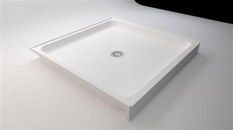 Pure White Acrylic Solid Surface Shower Tray, Shower Base, Shower Pan ...