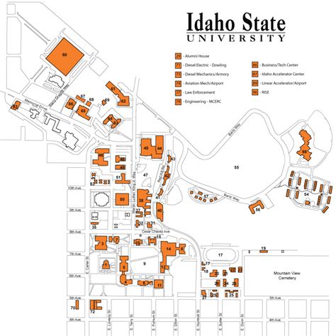 Idaho State University Map Printable