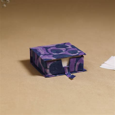 Purple Handcrafted Printed Card Holder with Slips