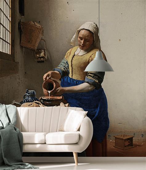 The Milkmaid Wall Mural by Vermeer Peel and Stick Wallpaper | Etsy