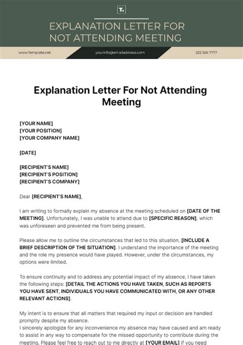 Free Explanation Letter Templates Editable And Printable - Free Word ...