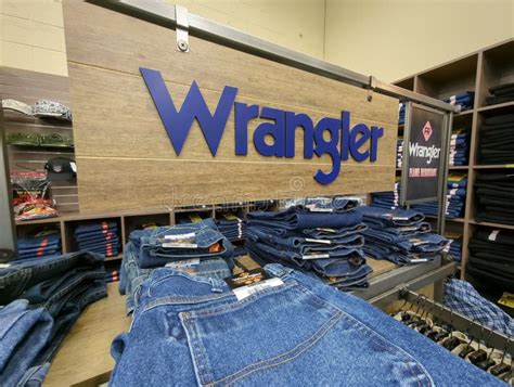 Wrangler Jeans Clothing Logo Denim Brand Editorial Stock Image - Image ...
