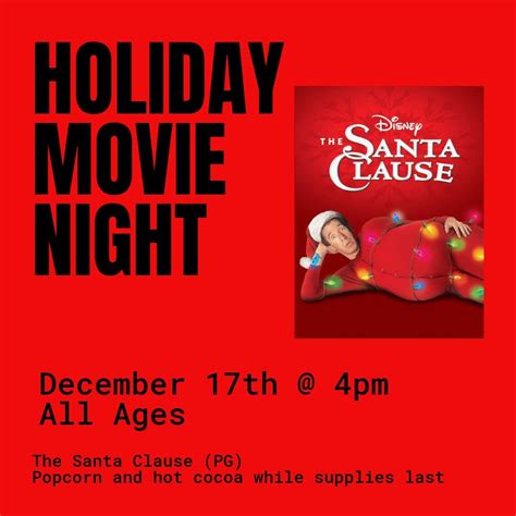 Holiday Movie & Pajamas! (All Ages), Main Branch: 1600 Main St, Elwood ...