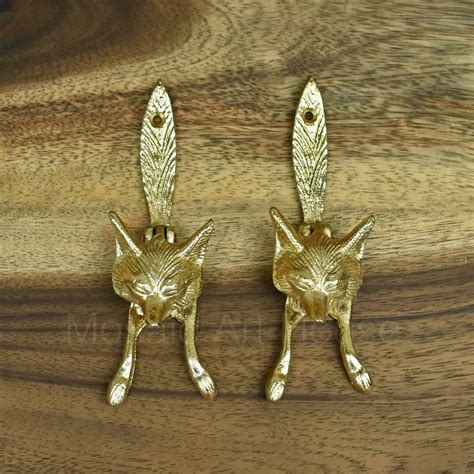 Tawny Fox Head Gold Door Knocker – Spruce and Pop