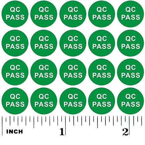 900+ Green QC Passed Stickers Round Shape Adhesive Labels Warehouse ...