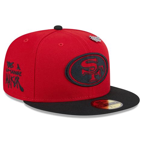 Men's New Era Scarlet/Black San Francisco 49ers 2024 Inspire Change ...