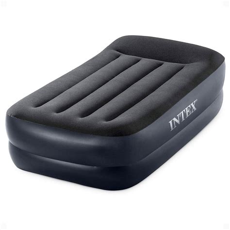 INTEX Raised Airbed Mattress with Built-in Pump, Dura-Beam Plus Pillow ...