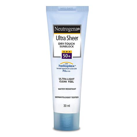 Buy Neutrogena Ultra Sheer Dry Touch Sunblock, SPF 50+, 30ml Online at ...