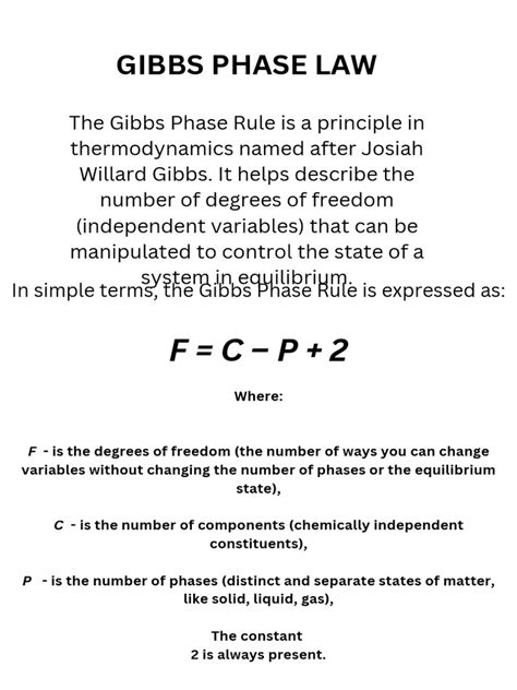 Image result for Gibbs Phase Rule Explained