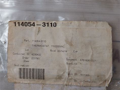 Rittal Sk3110000 Temperature Regulator Thermostat 114054-3110 Rev F ...