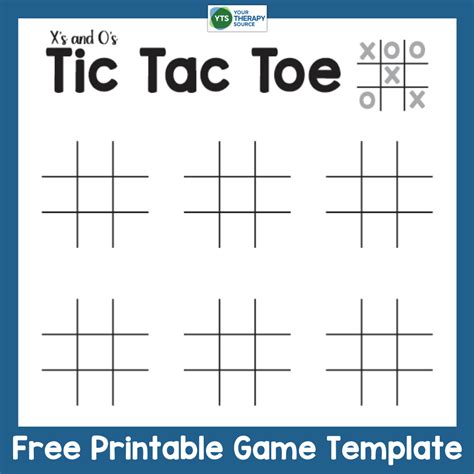 Printable Tic Tac Toe Board FREE Printable Tic Tac Toe Game Templates