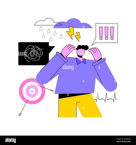 Anxiety abstract concept vector illustration. Social anxiety disorder, screening test, worry ...