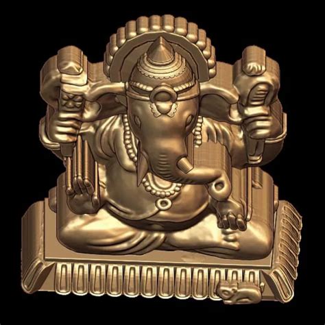Lord Ganesha 3D Model - Divine 3D Printing Art