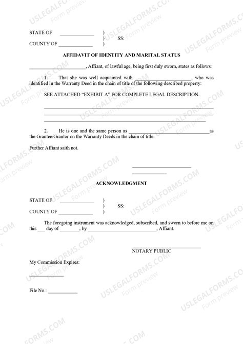 Affidavit Regarding Marital Status at Charles Cameron blog
