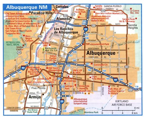 Albuquerque Freeway Map