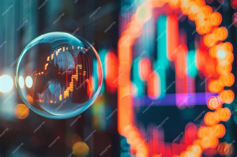 Premium Photo | Stock market bubble a large bubble in front of a stock ...