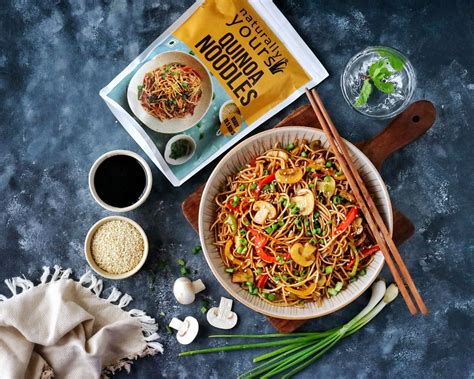 Mushroom and Bell Pepper Quinoa Noodles – Naturally Yours