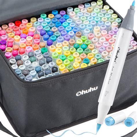 Ohuhu Alcohol Based Brush Markers: Double Tipped Art Marker Set for ...