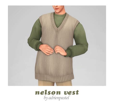 📑 Nelson Sweater Vest · | adrienpastel | Sims 4 male clothes, Sims 4 ...